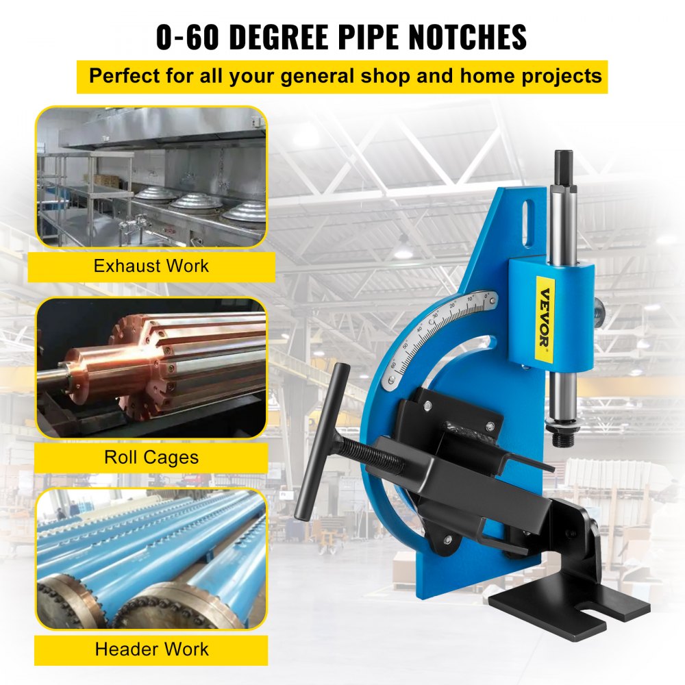 GQKJPN12 - Precision 0-60° Steel Pipe Notcher for Accurate Cuts