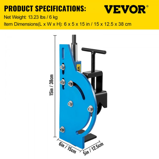 GQKJPN1/2-18pc - 60° VEVOR Tube Notcher Kit with 18 Bi-Metal Hole Saws