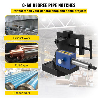 GQKJZXPNM1-12 - Adjustable 0-50° Pipe Notcher Tool for Tubes