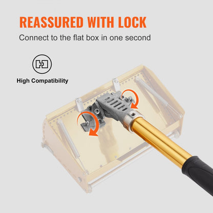 VV-PSHSB - Adjustable 40-64" Aluminum Drywall Flat Box Handle with Non-Slip Grip