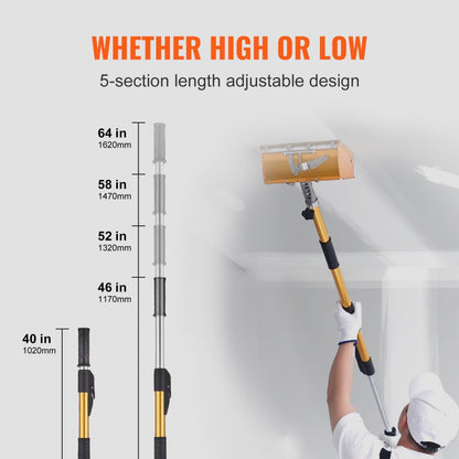 VV-PSHSB - Adjustable 40-64" Aluminum Drywall Flat Box Handle with Non-Slip Grip