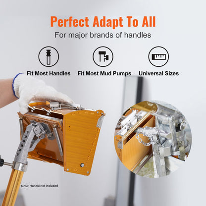 VV-PQPSH - VEVOR 10-Inch Aluminum Drywall Flat Box with Adjustable Mudguard