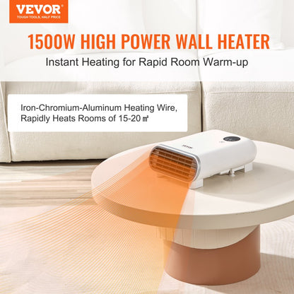 BH705E - 1500W VEVOR Wall Heater with Remote & Safety Features