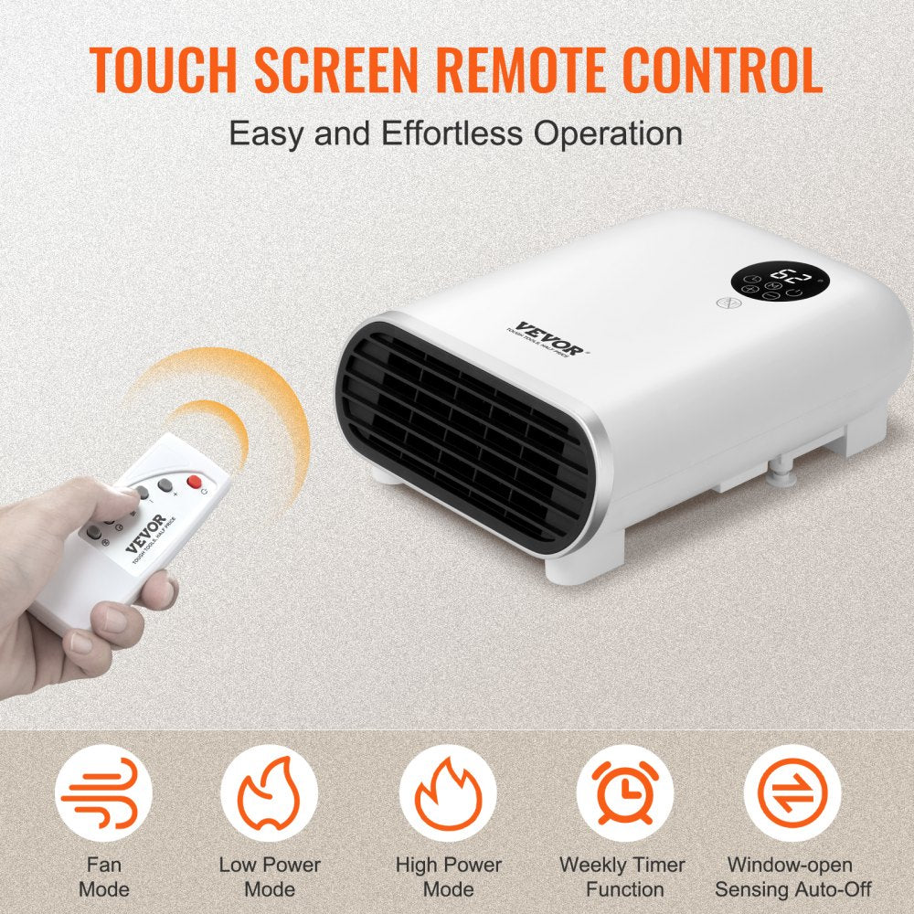 BH705E - 1500W VEVOR Wall Heater with Remote & Safety Features