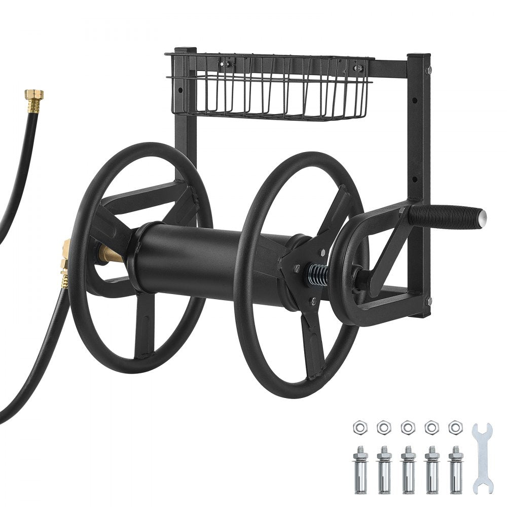 HR-026-1 - 125ft Heavy-Duty Steel Hose Reel with Brass Fittings