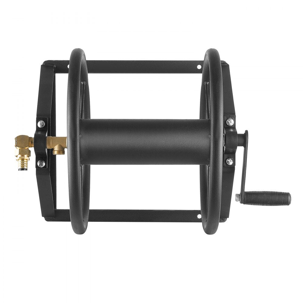 HR-703-2 - Heavy-Duty 200ft Wall-Mounted Hose Reel with Brass Fittings