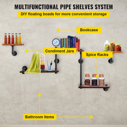 V-GSCWJ-003 - 5-Tier Vintage Style Industrial Pipe Shelving Unit