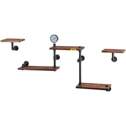 V-GSCWJ-003 - 5-Tier Vintage Style Industrial Pipe Shelving Unit