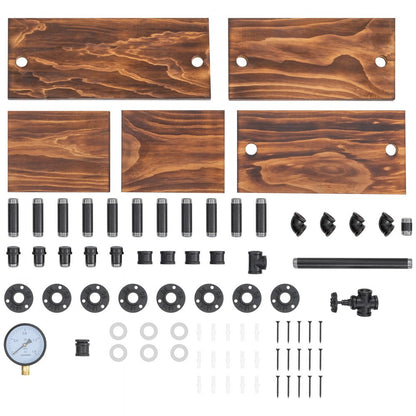 V-GSCWJ-003 - 5-Tier Vintage Style Industrial Pipe Shelving Unit