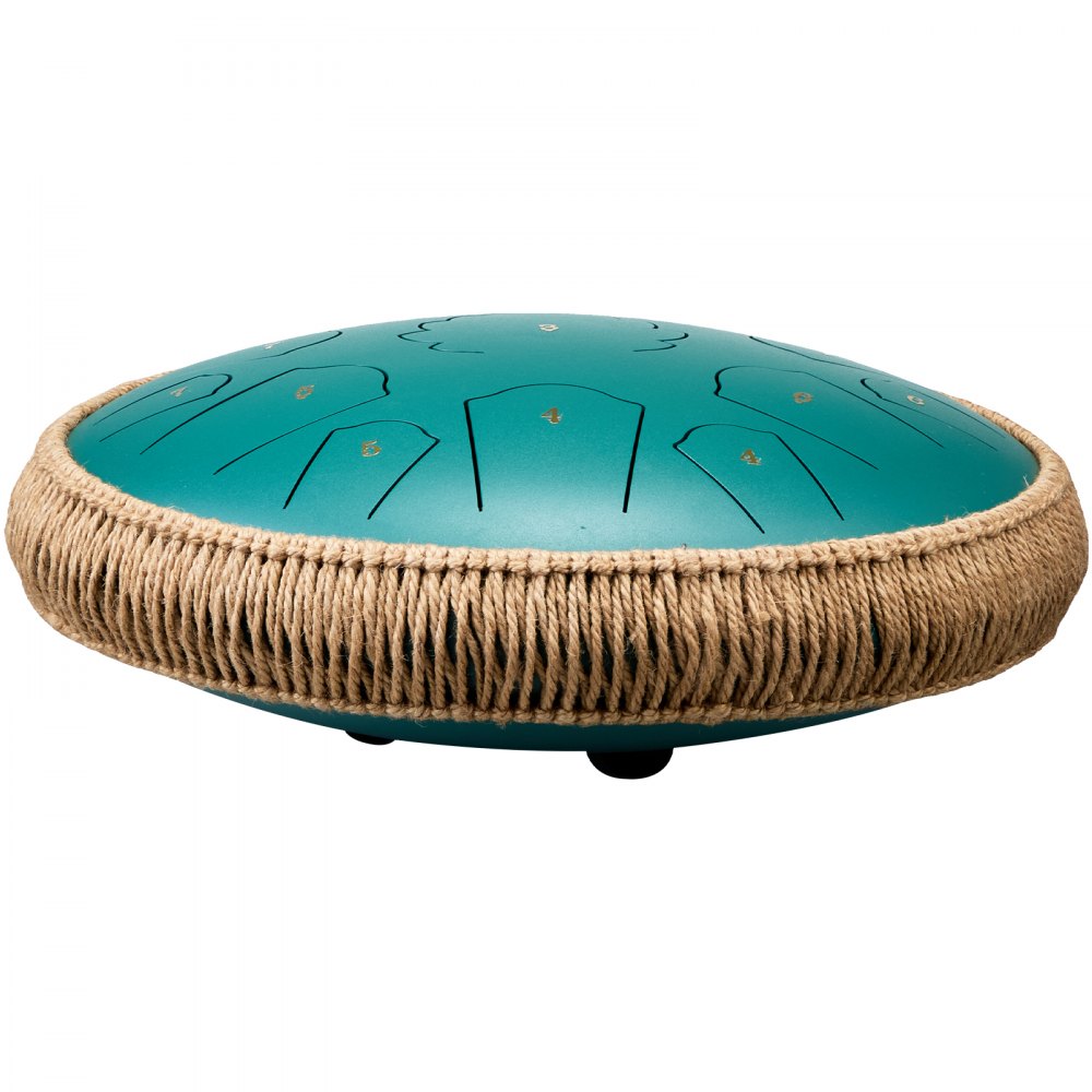 14 inch-D major-green - 14" Carbon Steel Tongue Drum, 15 Notes, Deep Green