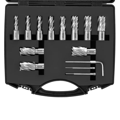 10190010213 - 13-Piece M2AL Steel Mag Drill Bit Set, 7/16" to 1-1/16"