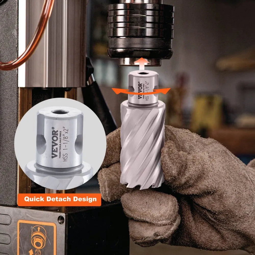 10190010216 - 6-Piece High-Speed Steel Annular Cutter Set, 1" to 2" Diameter