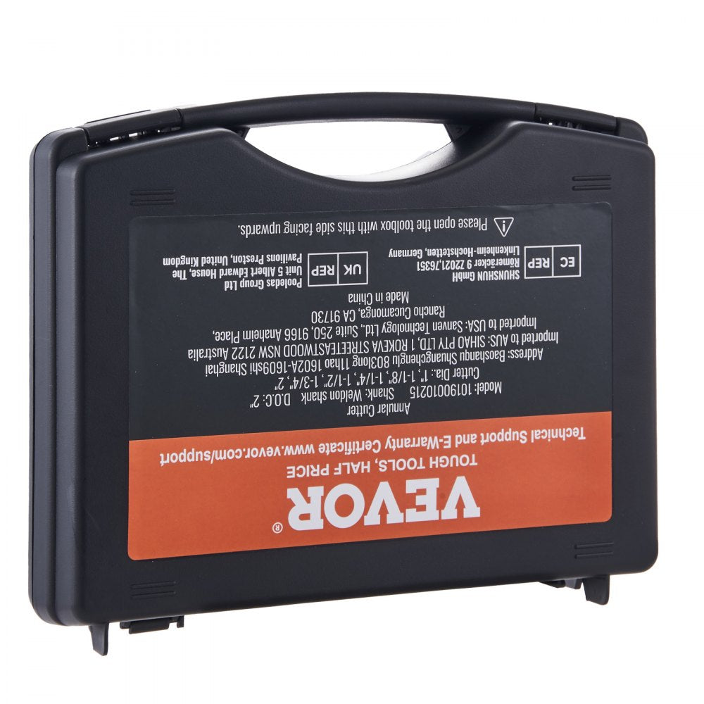 10190010216 - 6-Piece High-Speed Steel Annular Cutter Set, 1" to 2" Diameter