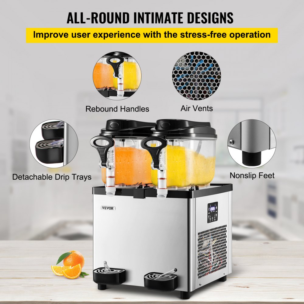 XC212A - 12L Dual Tank Slushy Machine for Bars and Parties