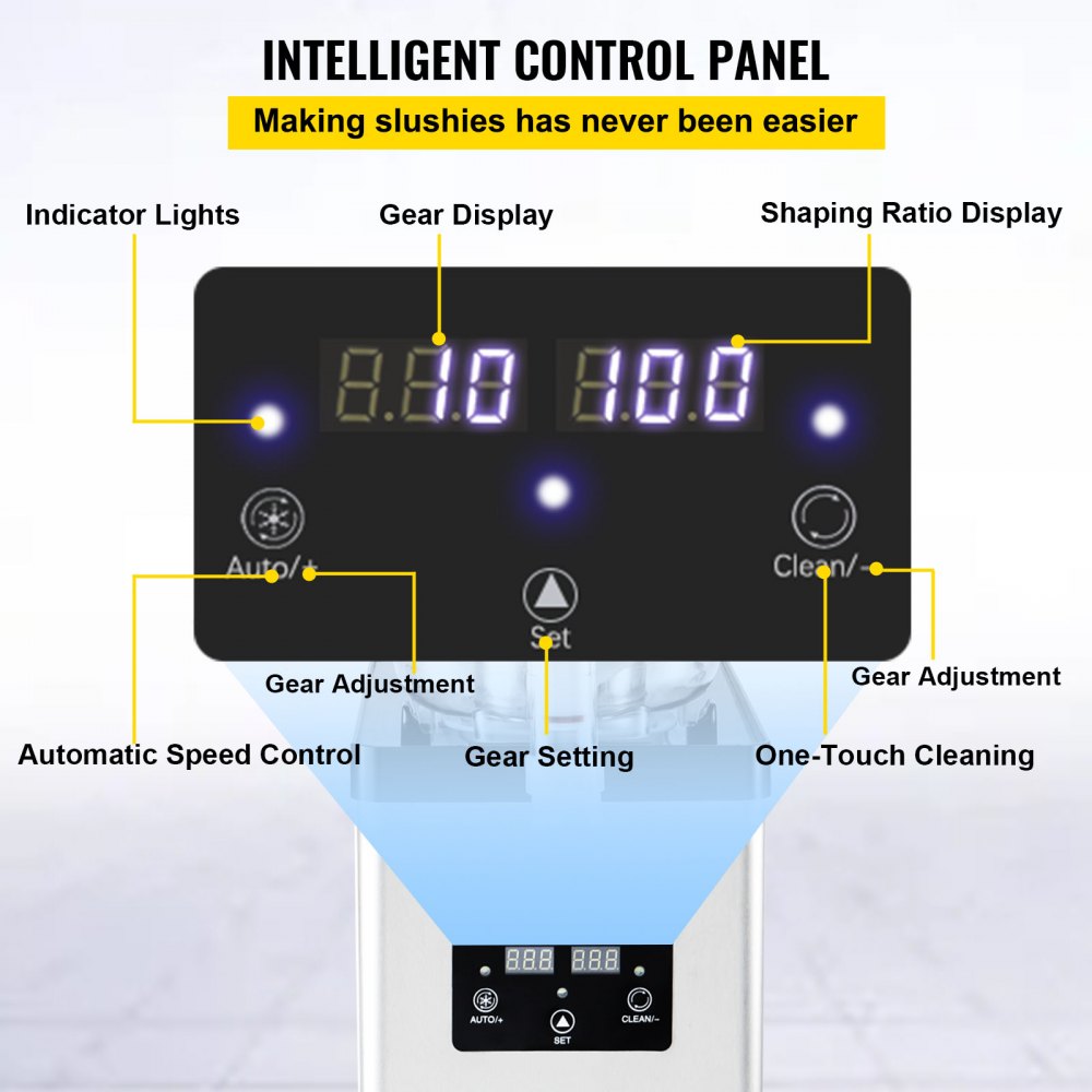 S16-XV1 - 6L Stainless Steel Slushy Machine for 25 Frozen Beverages