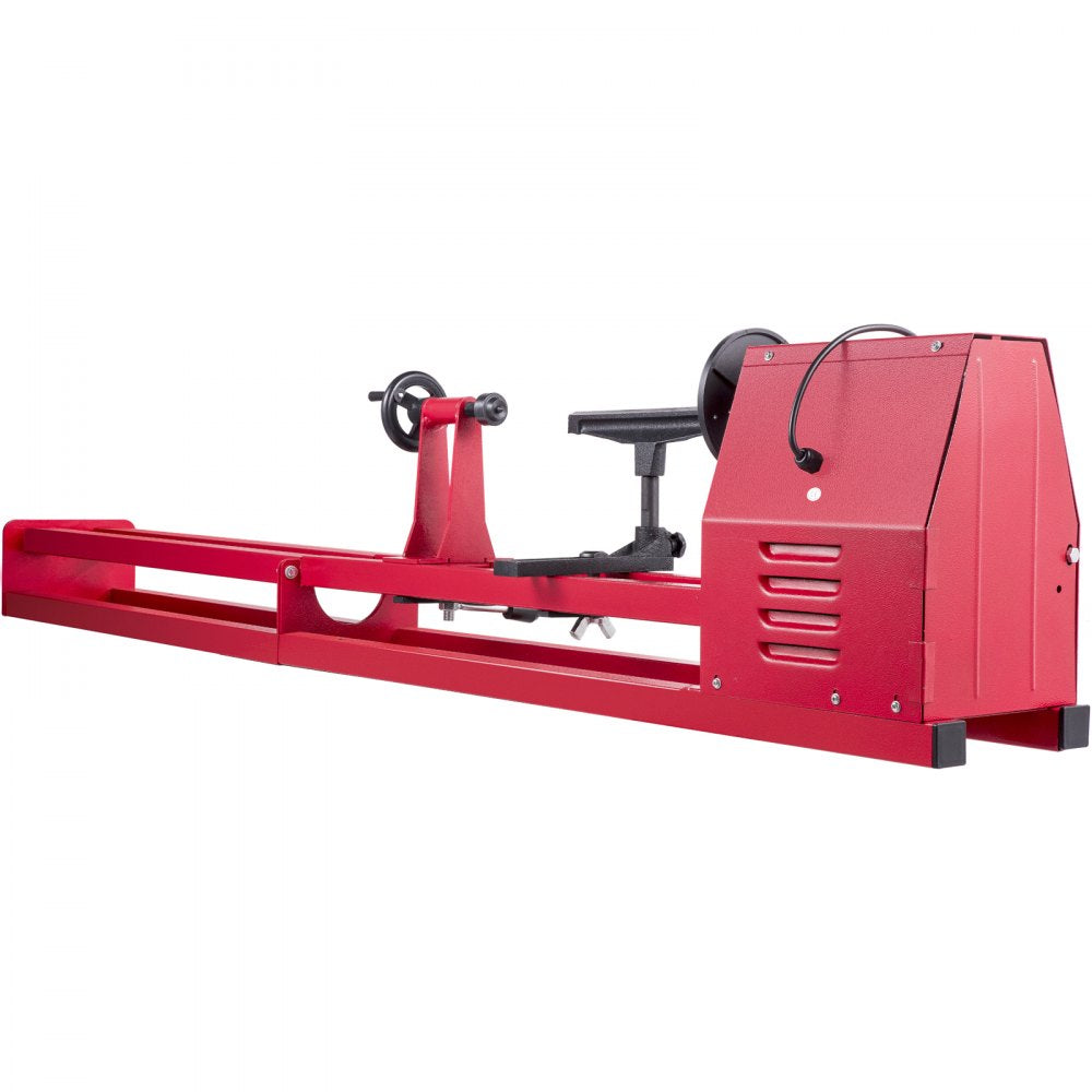 010353330818 - 14"x40" Steel Wood Lathe with 375W Motor, User-Friendly Design