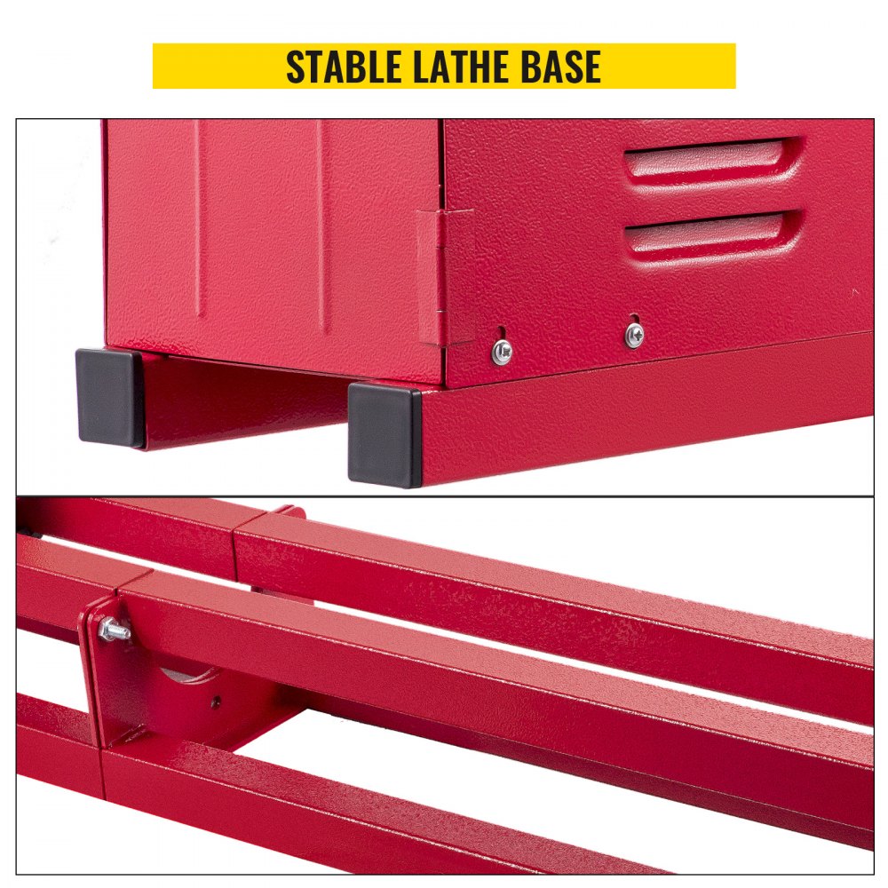 010353330818 - 14"x40" Steel Wood Lathe with 375W Motor, User-Friendly Design