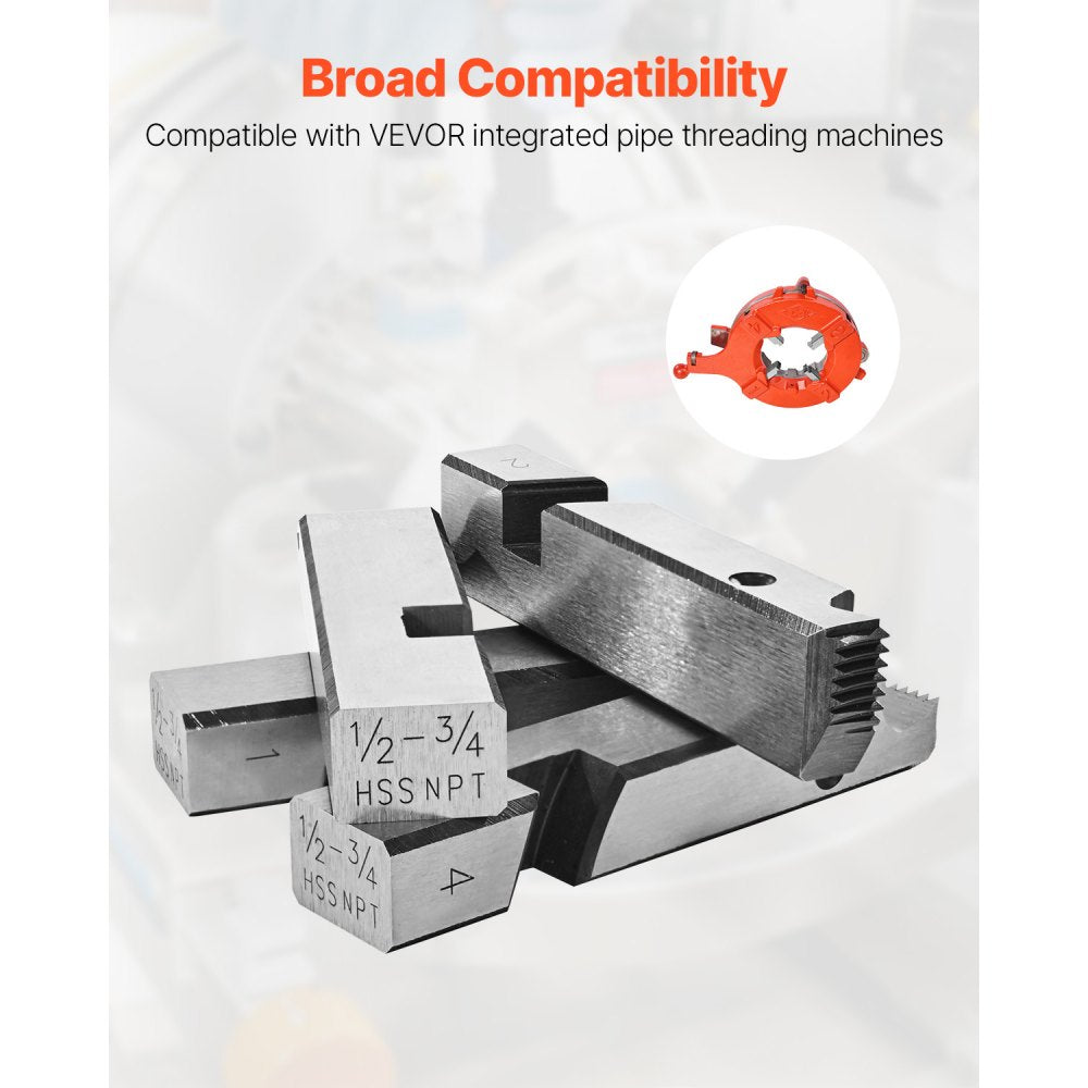 KT802 - High-Speed Steel Threading Dies for 1/2" to 3/4" Pipes