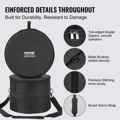 JZGB-01A - Durable 1680D Drum Bag Set with Thick Padding for 5 Drums