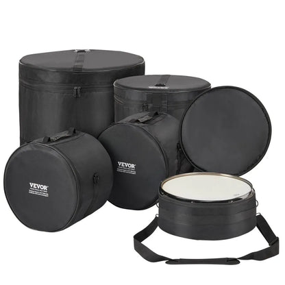 JZGB-01A - Durable 1680D Drum Bag Set with Thick Padding for 5 Drums