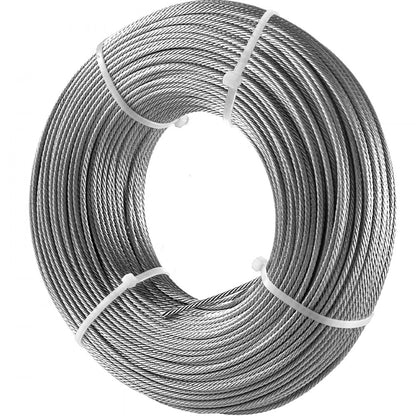 010628551749 - 100' T316 Stainless Steel Wire Rope, 1760 lbs Capacity