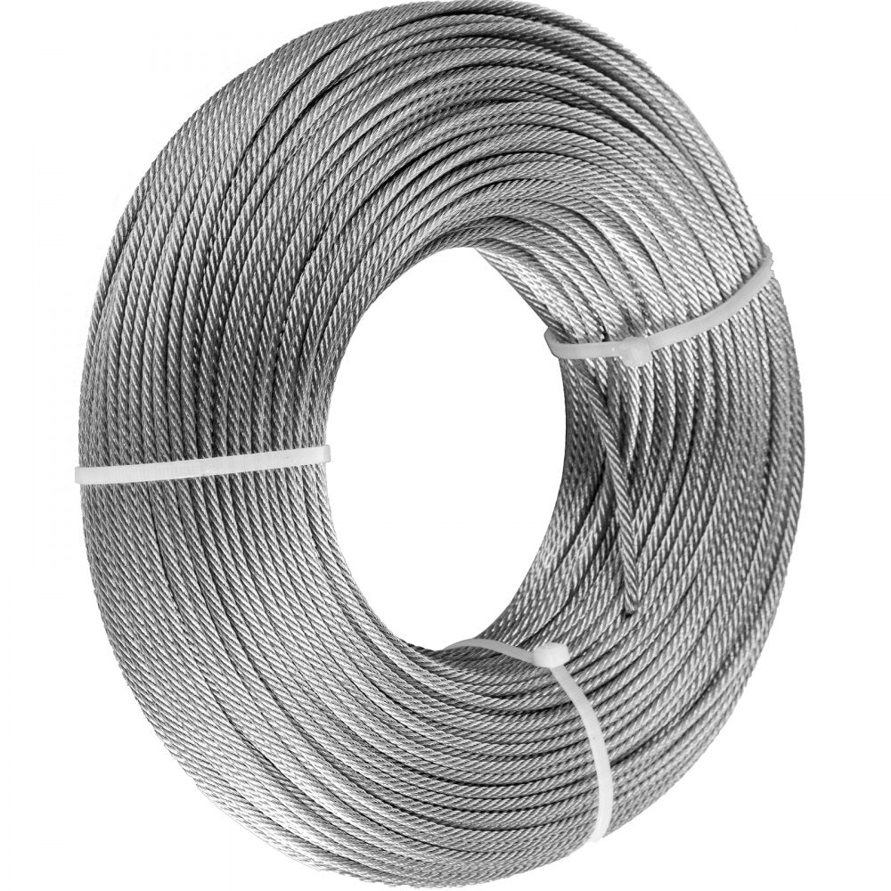 010628551749 - 100' T316 Stainless Steel Wire Rope, 1760 lbs Capacity