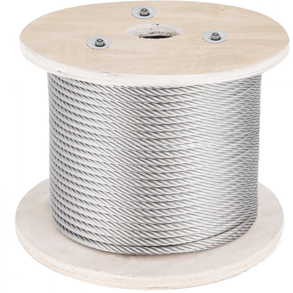 010426663893 - 500FT T316 Stainless Steel Wire Rope, 3300 lbs Strength