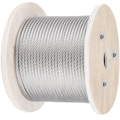010426663893 - 500FT T316 Stainless Steel Wire Rope, 3300 lbs Strength
