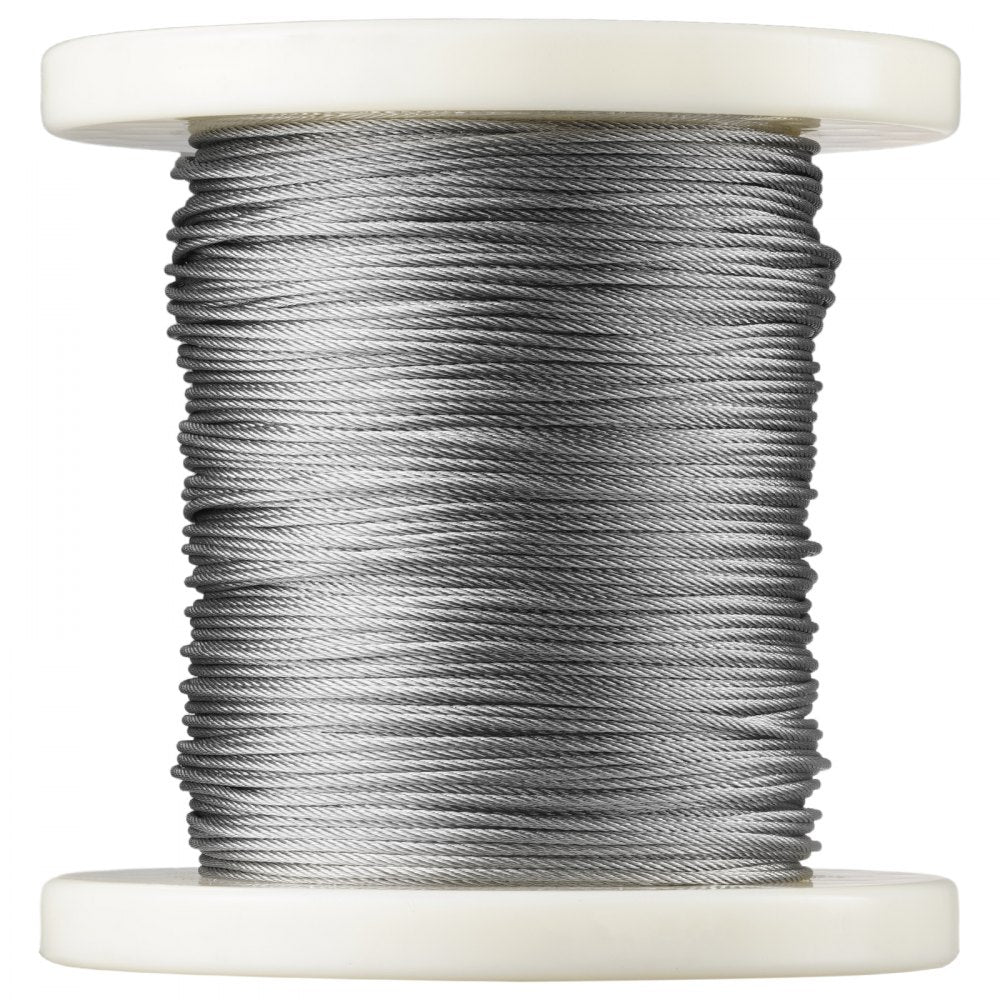 S1/16-328 - 328ft 304 Stainless Steel Wire Rope Kit for Outdoor Use