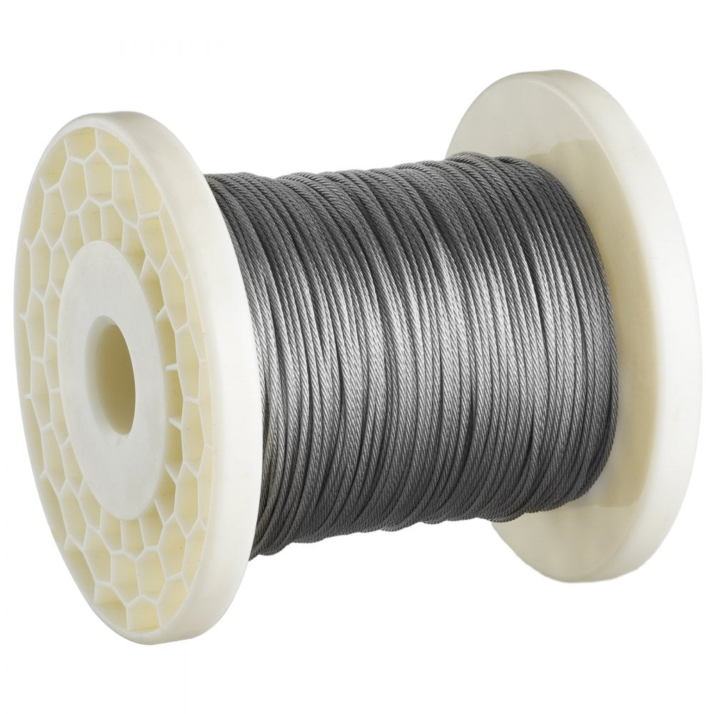 S1/16-328 - 328ft 304 Stainless Steel Wire Rope Kit for Outdoor Use