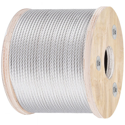 010284938351 - 3/16"x250ft T304 Stainless Steel Cable, 3700lbs Strength