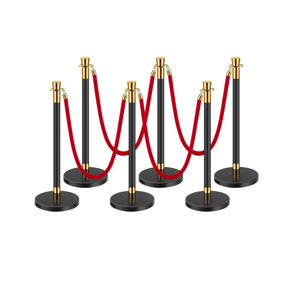 HJHGT320PDTCRED6-4 - Durable Stainless Steel Stanchion with 1.5m Velvet Rope