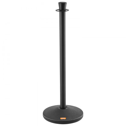 HGHGTTC6-6 - Durable Carbon Steel Stanchion Posts with Fillable Bases, 6-Pack