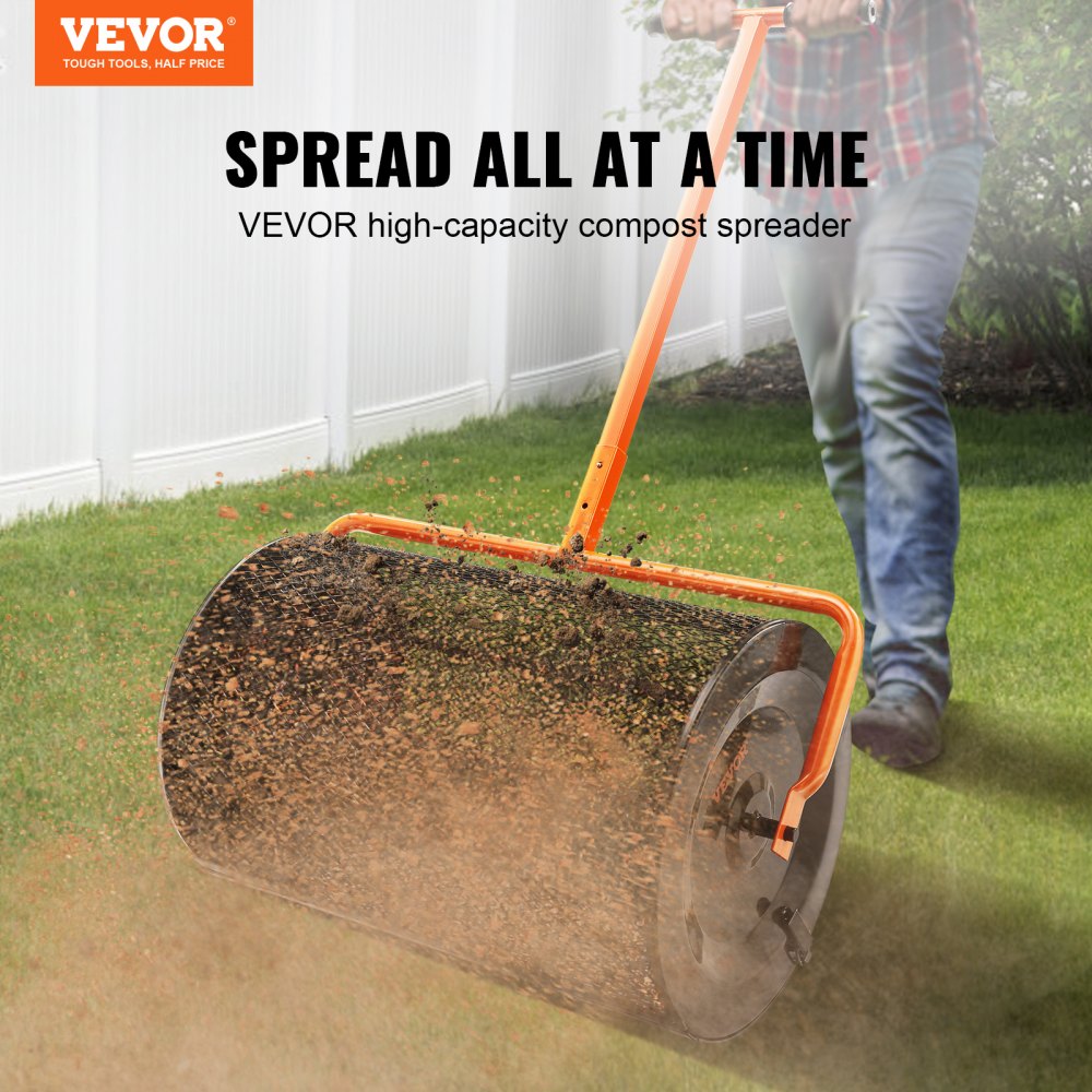 TC2002B - 24-Inch Steel Compost Spreader for Easy Garden Care
