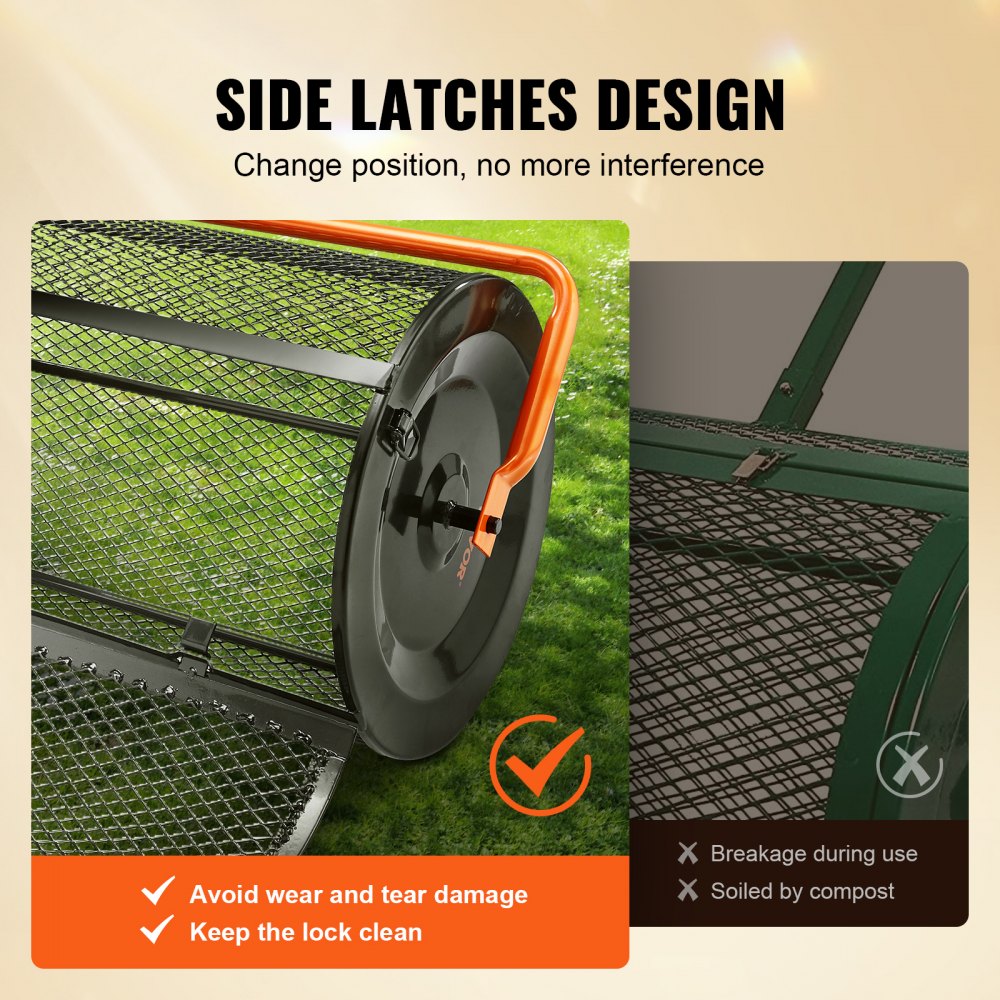 TC2002B - 24-Inch Steel Compost Spreader for Easy Garden Care