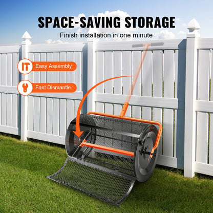TC2002B - 24-Inch Steel Compost Spreader for Easy Garden Care