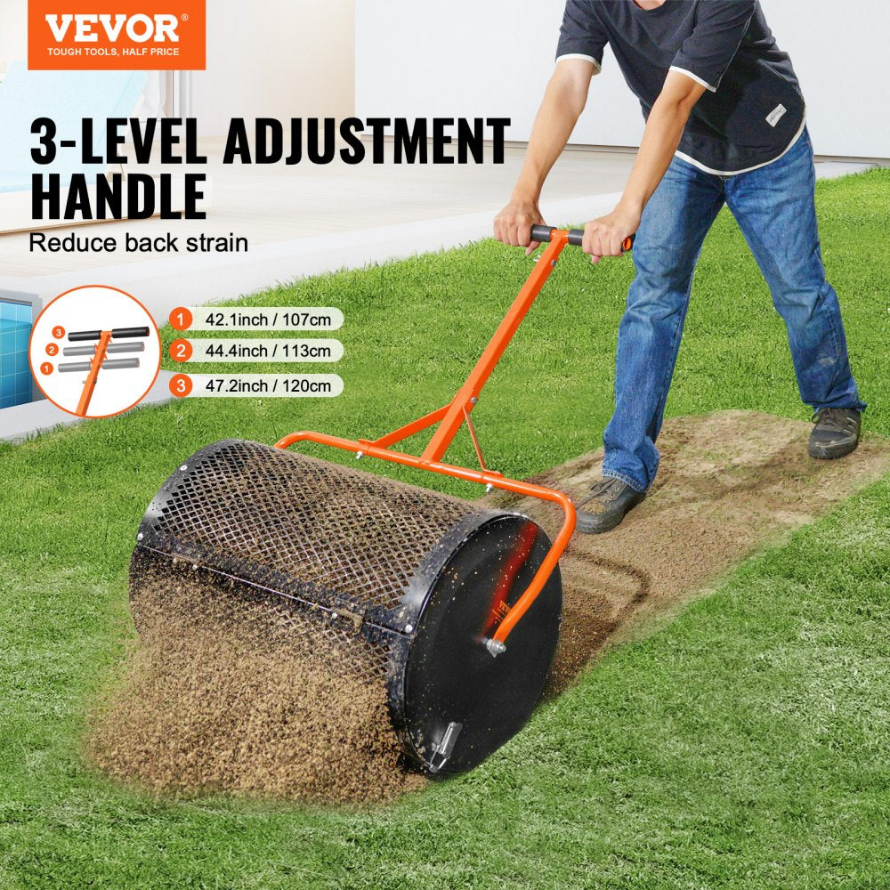 GT02 - 24-Inch Adjustable Compost Spreader with Side Lock for Lawn Care