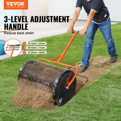 GT02 - 24-Inch Adjustable Compost Spreader with Side Lock for Lawn Care