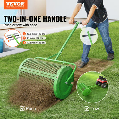 GT01 - 24-Inch Durable Compost Spreader with Adjustable Handle