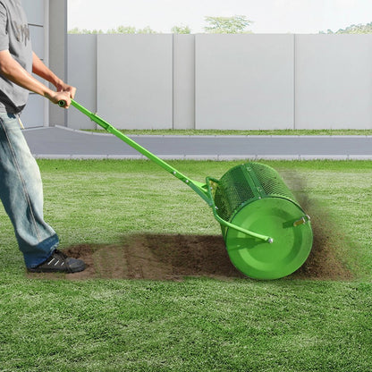 GT01 - 24-Inch Durable Compost Spreader with Adjustable Handle