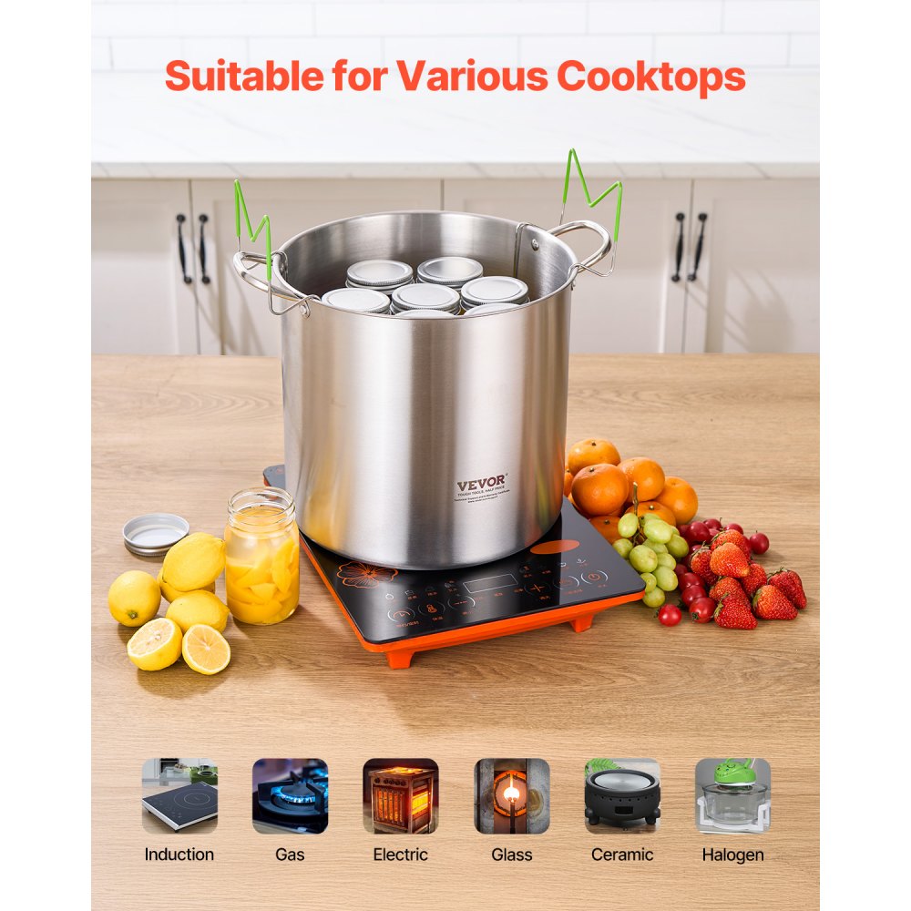 HS-003 - Durable Large Capacity Canning Pot with Rack & Lid