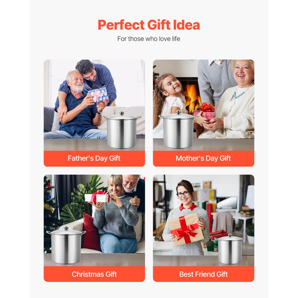 HS-003 - Durable Large Capacity Canning Pot with Rack & Lid