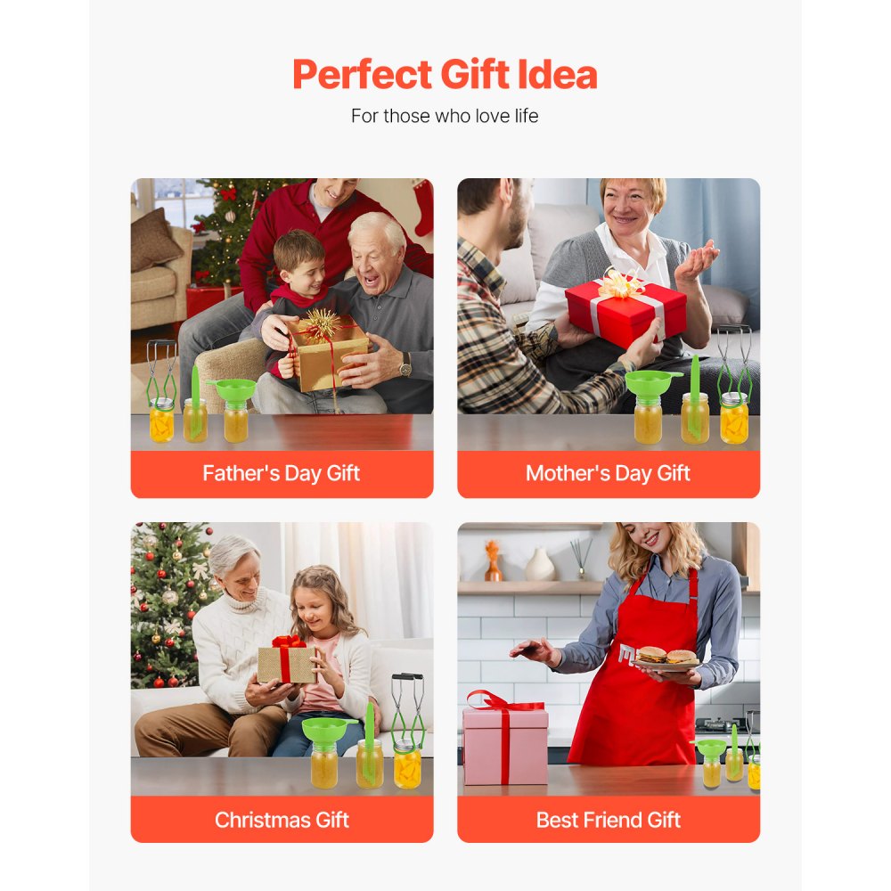 HS-004 - Essential 9-Piece Stainless Steel Canning Kit for Home Cooks