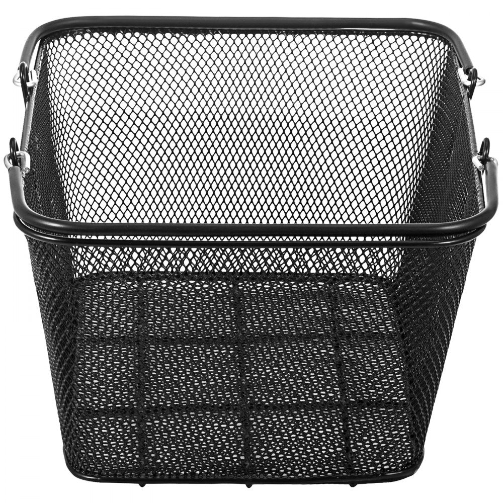 Store Baskets Black - Sturdy Metal Shopping Baskets, 16.1 x 12.2 In