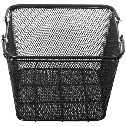 Store Baskets Black - Sturdy Metal Shopping Baskets, 16.1 x 12.2 In