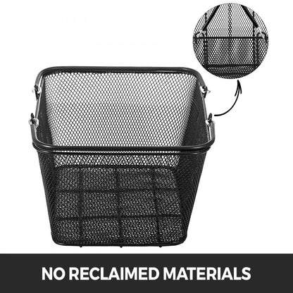 Store Baskets Black - Sturdy Metal Shopping Baskets, 16.1 x 12.2 In