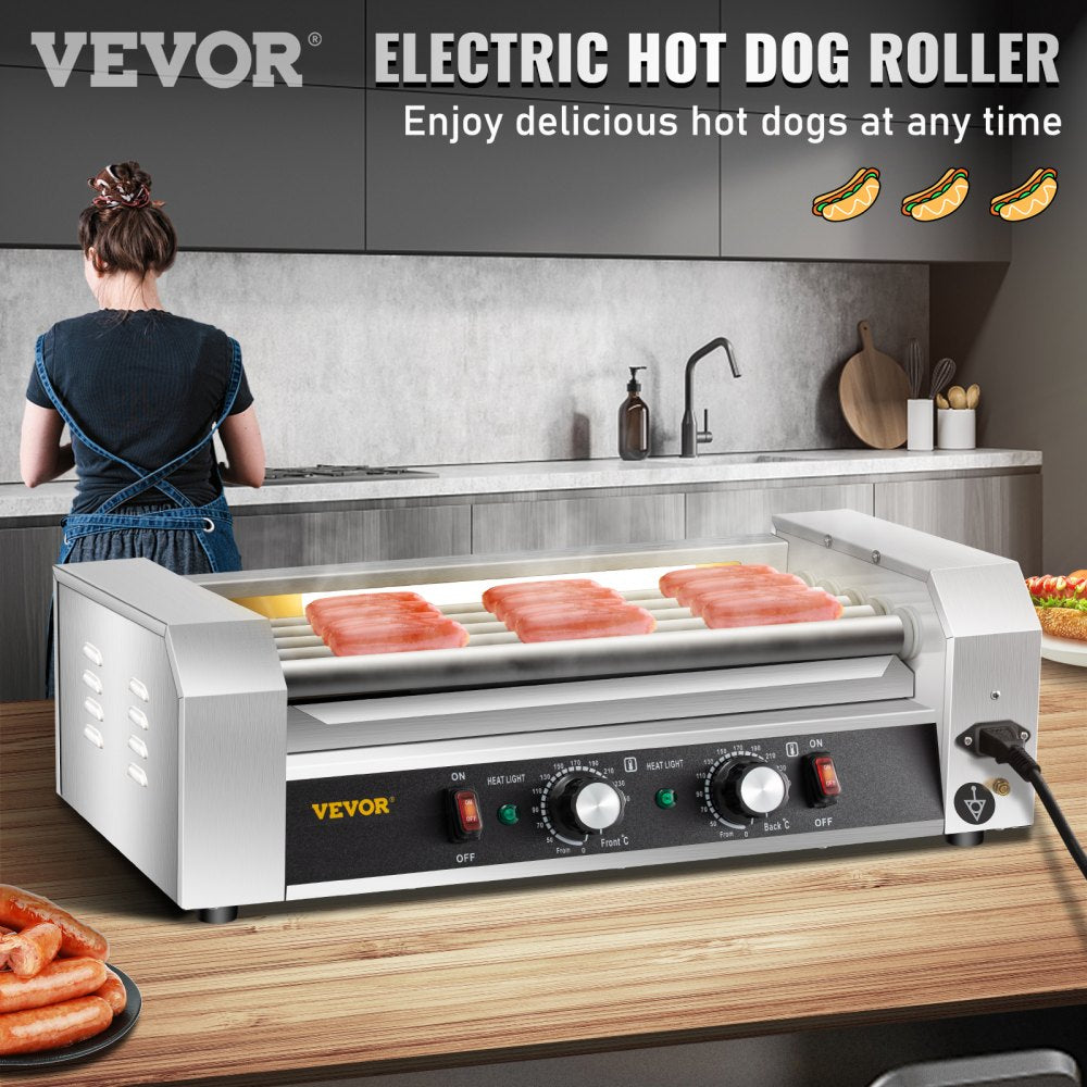 SC-5XC - Stainless Steel 5-Roller Hot Dog Machine with 12 Capacity