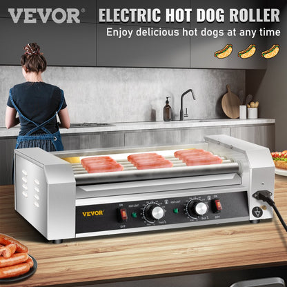 SC-5XC - Stainless Steel 5-Roller Hot Dog Machine with 12 Capacity