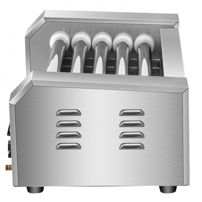 SC-5XC - Stainless Steel 5-Roller Hot Dog Machine with 12 Capacity