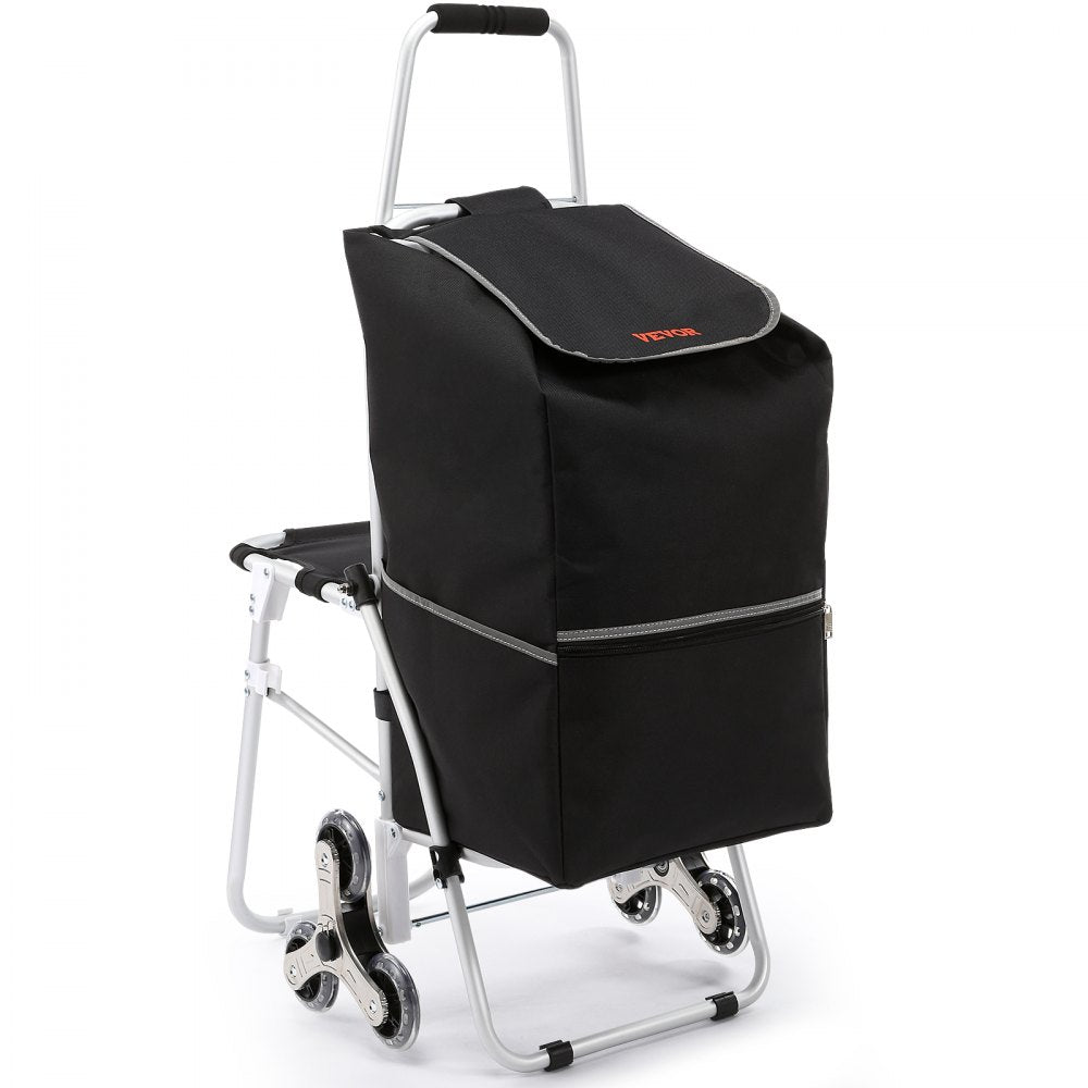 010377259528 - 50L VEVOR Stair Climbing Cart with Waterproof Bag & Seat